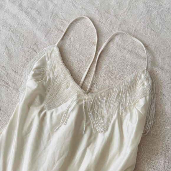Free People Devon Windsor Fringe Halter Tie Back Off-White Swimsuit XS - Picture 10 of 12